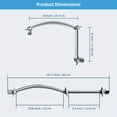thumbnail image 4 of 1pc Solid Brass 16 Inch Shower Head Extension Arm, Adjustable Height & Angle Flexible Shower Arm Extender with Lock Joints, Universal Connection Stainless Steel Pipe, Chrome, 4 of 9