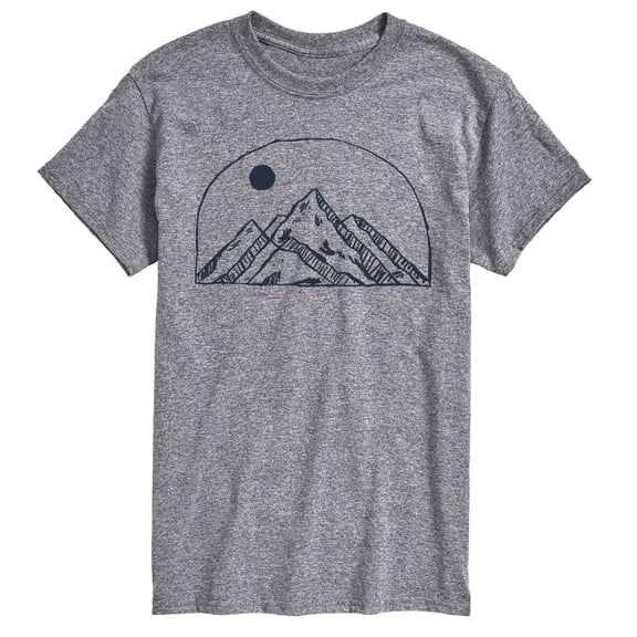 Instant Message - Mountain Sketch Short Sleeve Graphic T-Shirt