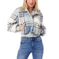 thumbnail image 1 of MixMatchy Women's Plaid Sherpa Cropped Jacket, 1 of 5
