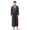Black, variant on Mens Knit Waffle Full Length Bathrobe Spa Robe Long Sleeves Kimono Adult Nightgown