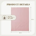 thumbnail image 4 of Wool Blend Knit Throw Blanket 60" X 80", 50% Recycled Polyester Soft Cable Knitted Fluffy Throws for Couch Lightweight Woven Blankets for Sofa Fuzzy Cozy Bed Cover, Pink, 4 of 9