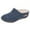 Blue, variant on Orthopedic Slippers for Women Casual Stitching Furry Lined Wedge Heel Comfy Arch Support Warm Furry Lined Slip on House Shoes Khaki Size 8