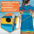 thumbnail image 5 of SUN CUBE Kids Changing Robe Surf Poncho, Kids Beach Towels, Hooded Towel For Teens Bath Pool, Microfiber Quick Dry Wearable Towel Poncho with Hood, Swim Towel for Girls 8-12 Years,  Sunset Blue, 5 of 7