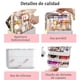thumbnail image 4 of Organizador del Maquillaje,Caja de almacenamiento de cosméticos de gran capacidad con tapa de apertura y cierre bidireccional impermeable y a prueba de polvo,para encimeras de baño y tocador, 4 of 9