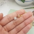 thumbnail image 2 of Dazzlingrock Collection 1.00 Carat (ctw) 14K Round Diamond Halo Stud Earrings with Removable Jackets, Yellow Gold, 2 of 5
