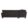 thumbnail image 3 of Star Home Living 3PC Sectional Sofa with Ottoman (Dark Brown), 3 of 7