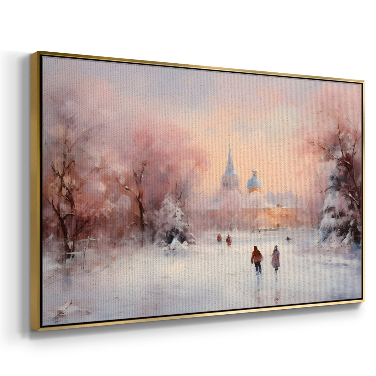 Vintage Landscape-CXCVII By Wexford Home Framed in Gold Wood Gallery Wrapped Canvas 25 in. x 37 in.