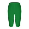 thumbnail image 4 of LLYwey Girls' Bike Shorts - Summer High Waisted Athletic Shorts for Girls - Toddler Kids Solid Color Workout Running Yoga Shorts Leggings Elastic Waist Pull on Short Pants , New - MD22, Green, 3T, 4 of 7