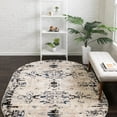 thumbnail image 3 of Unique Loom Tucson Collection Area Rug - Sonora (4' x 6' Oval Ivory/Black), 3 of 7