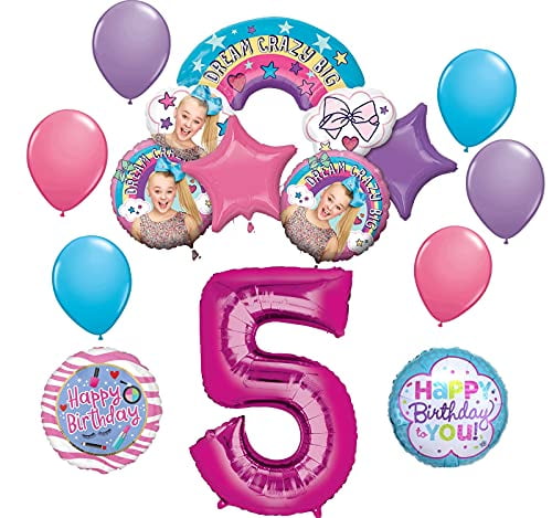 JoJo Siwa Party Supplies 5th Birthday Dream Crazy Big Balloon Bouquet