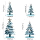 thumbnail image 3 of Juego de Decoraciones de Mesa de Navidad | Adornos de escritorio de madera azul • Árboles de temática costera de 4 piezas con detalles de concha • Base estable duradera • Decoración navideña única y, 3 of 6