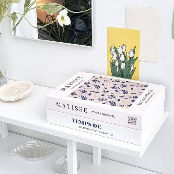 FINE MAKER Expandable decorative book and cable organizer, data cable socket book-shaped storage box, home storage