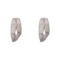 thumbnail image 3 of Pantalones de algodón Qarigey para hombre color sólido elegante lavable fácil de combinar largo oficina Gris blanco XXXL 2piezas, 3 of 6