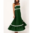 thumbnail image 4 of Alsol Lamesa Summer Dresses for Women Spaghetti Strap Boho A-Line Casual Midi Dress Valentines Day Party Beach Evening Wedding Guest Dress Green,M, 4 of 6