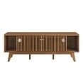 thumbnail image 6 of Media TV Stand Console Table, Walnut, Wood, Mid Century Living Room Lounge Cafe Lobby, Modern Contemporary HB34500, 6 of 11