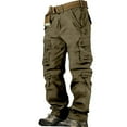 thumbnail image 2 of Men's Cargo Pants 8 Pocket Cotton Casual Hiking Trousers Breathable Comfort, 2 of 8