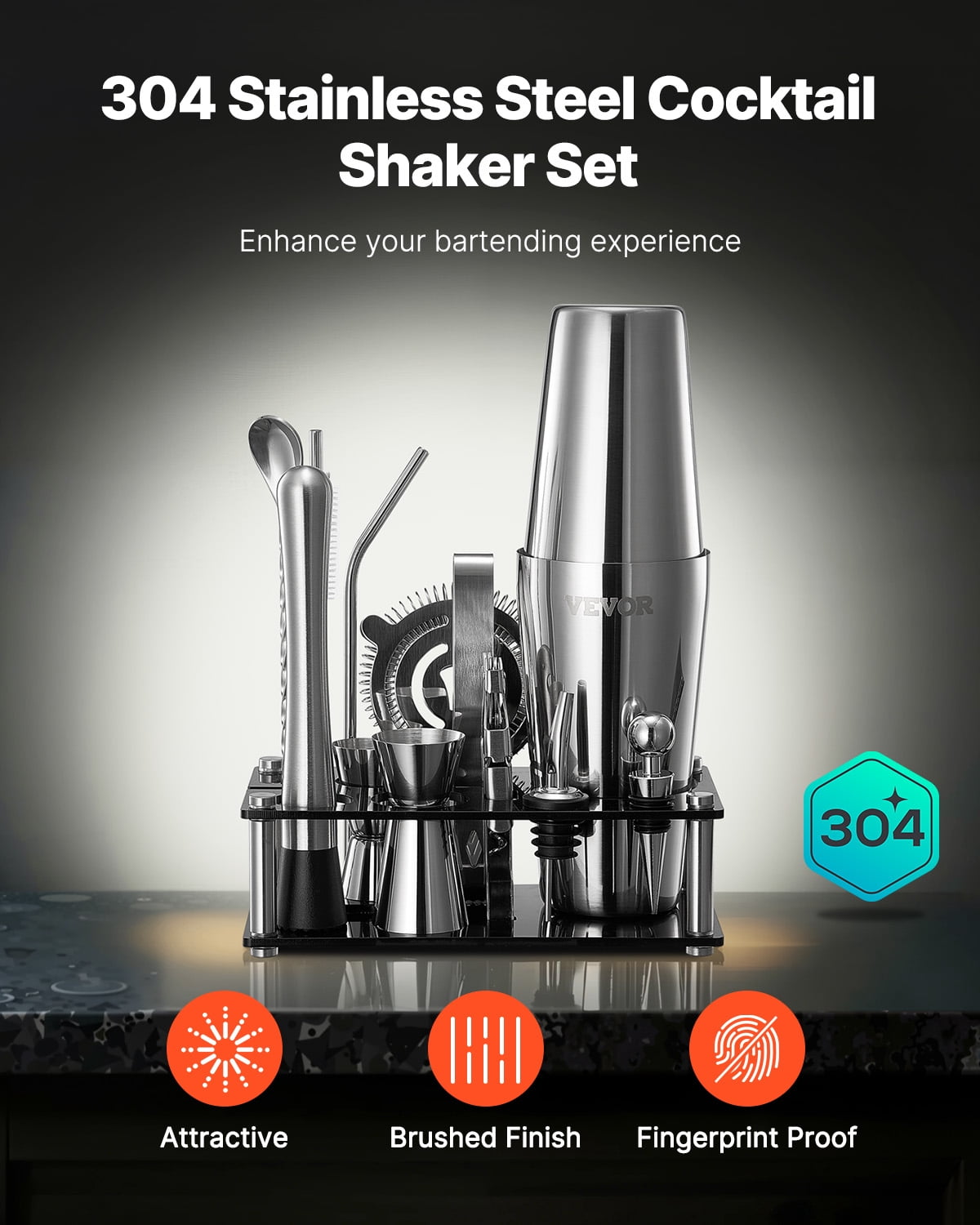 VEVOR Cocktail Shaker - Thumbnail 3