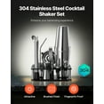 thumbnail image 3 of VEVOR Cocktail Shaker Set 14 Pcs Bartender Kit Stainless Steel Bar Tool Set Silver, 3 of 9