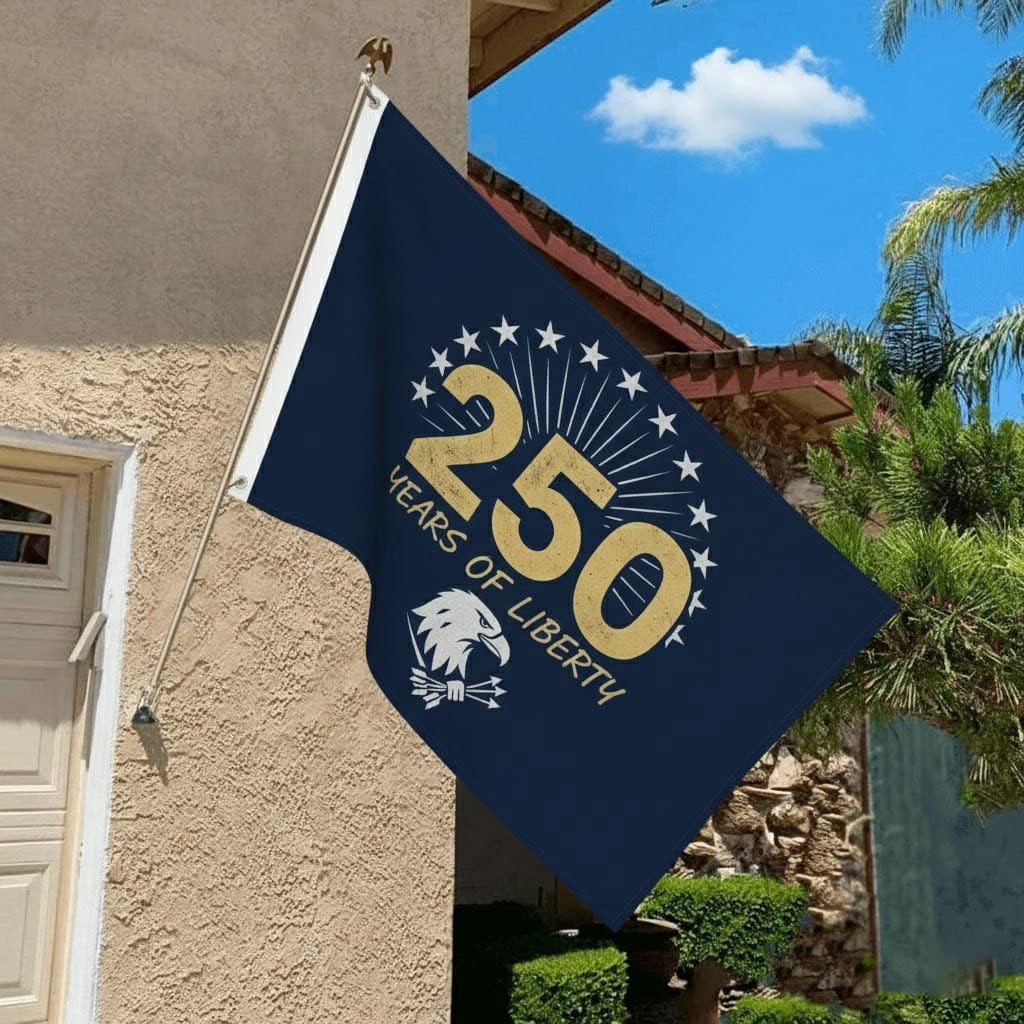 America 250th Anniversary Flag 3x5 Feet, Patriotic USA 250 Anniversary Banner with Two Grommets, Indoor Outdoor United States Celebration Flag