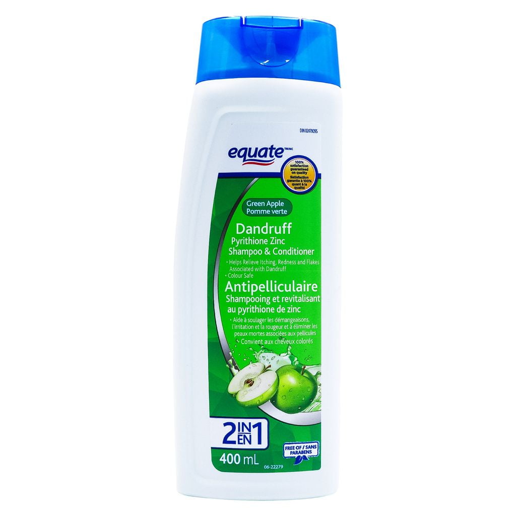 Equate 2in1 Green Apple Dandruff Shampoo & Conditioner, 400 ml, EQ DANDRUFF 2 IN 1 GREEN APPLE