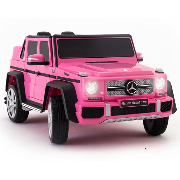 21 Mercedes Maybach G650 Ride On Kids Toy Car 12v Amg Upgraded Version W Remote Control Mp3 3 Speeds Led Lights Pink Walmart Com Walmart Com