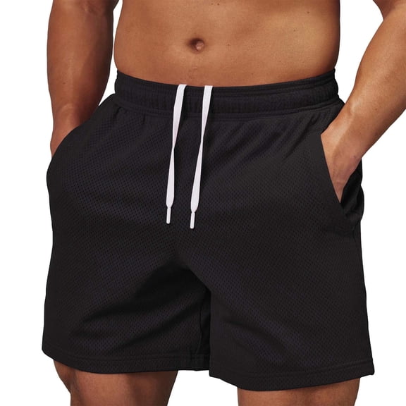 Maean Mens Running Shorts Summer Gym Lightweight Workout Activewear Elastic Waist Athletic Short Pants with Pockets