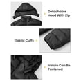 thumbnail image 4 of Chaqueta TBMPOY para hombre, ligera, acolchada, con capucha, negra, 3XL, 4 of 7