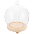 thumbnail image 2 of 1 Set Round Shape Floral Glass Cover Fresh Flower Glass Bell Jar Gift Decoration, 2 of 5