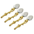 thumbnail image 1 of Jiallo 70013 Gilt Gold Leaf & Hammered Steel Finish Spoons Set - 4 Piece, 1 of 1