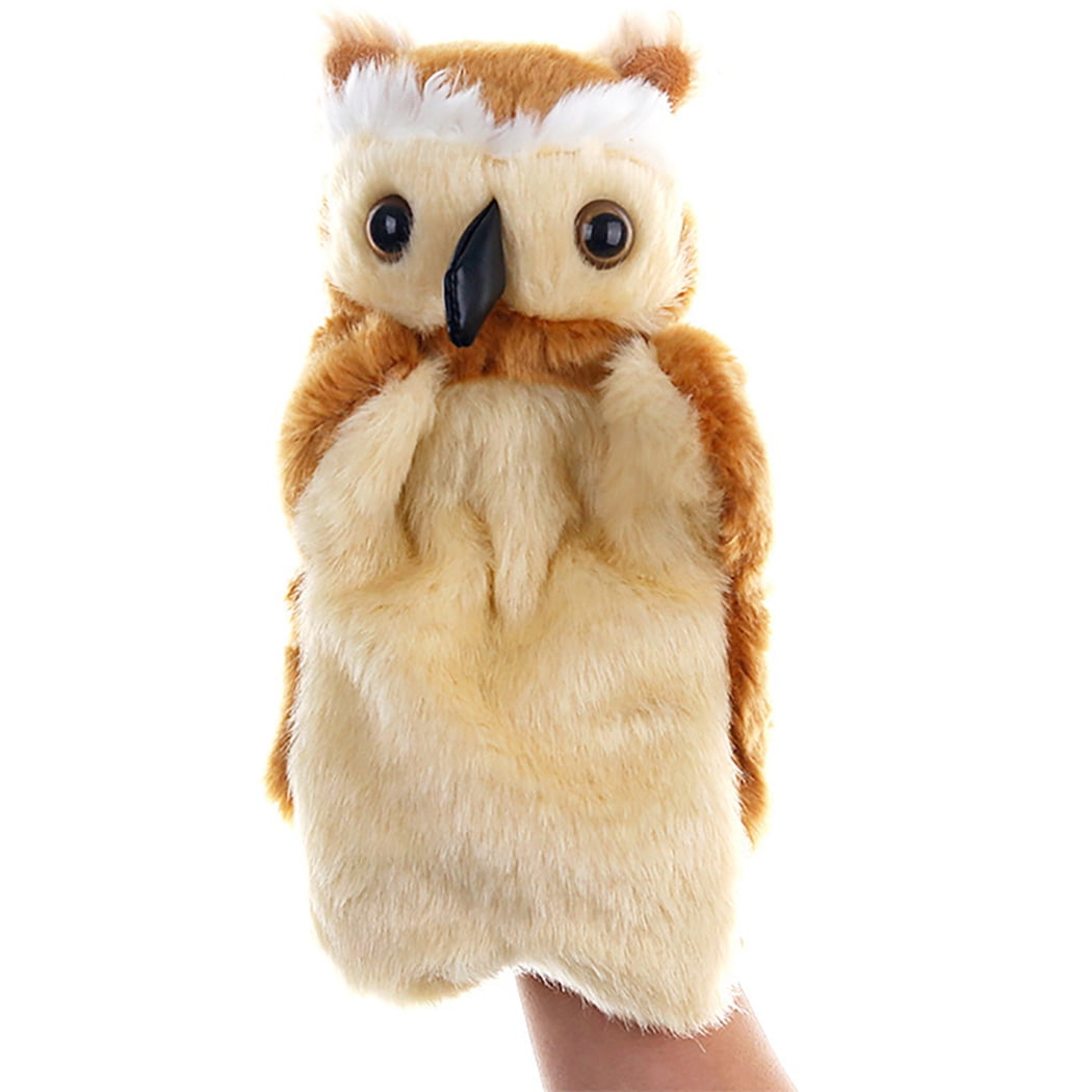 Kids Owl Hand Puppet Simulation Story Telling Funny Plush Puppet Animal