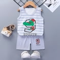 thumbnail image 3 of Futezty Toddler Boys Clothes Summer Outfit Sets, Baby Boy 4th of July Outfit USA Tees Shirt Tops Jogger Shorts Set 2Pcs Independence Day Clothes, 3 of 3