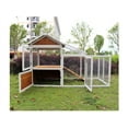thumbnail image 4 of Large outdoor chicken coop Wooden chicken coop, duck coop with nest box, bird cage, rabbit cage - waterproof PVC board ( yellow brown&nbsp; gradient 80 ")L, 4 of 8
