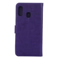 thumbnail image 2 of Samsung Galaxy A30 Wallet Case, Dteck Embossed Flower PU Leather Magnetic Flip Stand Case Cover [Built-in Card Slots][w/ Hand Strap] For Samsung Galaxy A30, Deep Purple, 2 of 4
