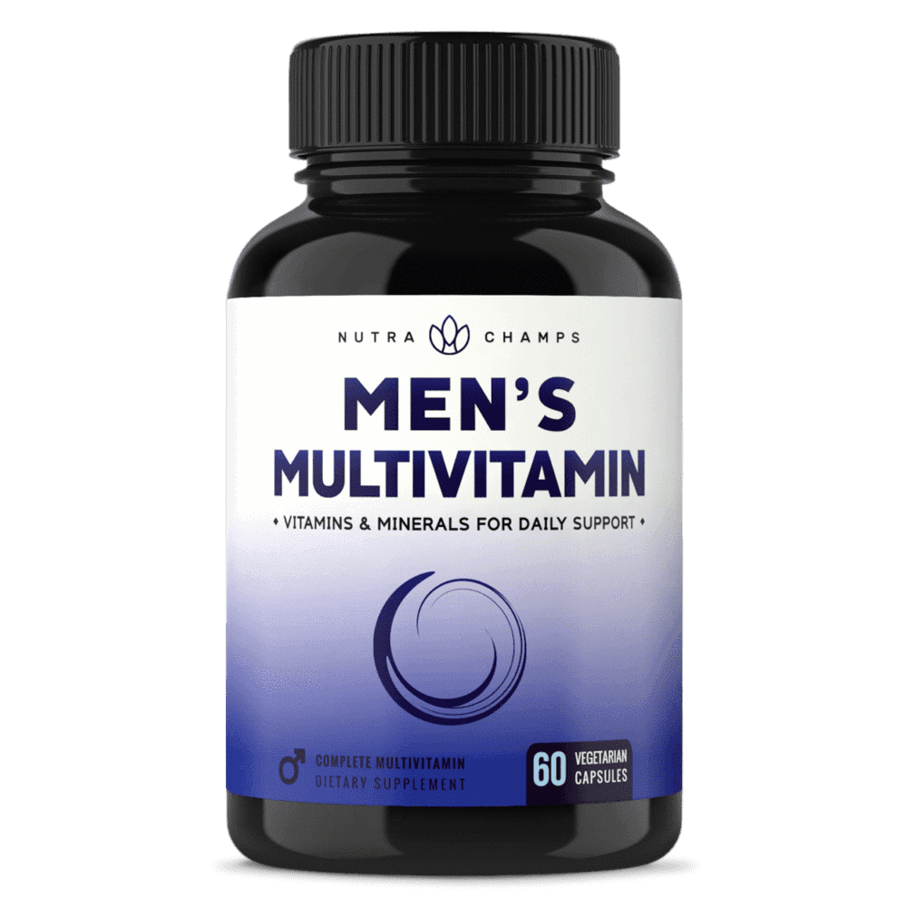 Men's Daily Multivitamin Supplement - Vegan Capsules with Biotin ...