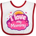 thumbnail image 3 of Inktastic I Love My Mommy Girls Girls Baby Bib, 3 of 4