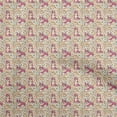 thumbnail image 1 of oneOone Cotton Poplin White Fabric Floral & Puppies Craft Projects Decor Fabric Printed By The Yard 42 Inch Wide, 1 of 5