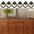 thumbnail image 7 of Fule Antique Drawer Pulls Bronze Ring Dresser Knobs Drawer Handles Vintage Cabinet Knob 1.57 Inch for Nightstand Cupboard Drawer Cabinet Pull with Screws Hardware Kitchen Cupboard Pull(6 Pack), 7 of 7