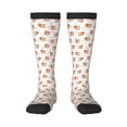 thumbnail image 1 of Fotbe Squirrel And Rose Calcetas Divertidas Estampadas para Hombre y Mujer, Calcetas de Algodón hasta la Rodilla para Caminar, Correr, Enfermería y Embarazo, 1 of 6
