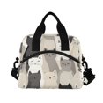 thumbnail image 6 of FORMRS Reusable Lunch Bag for Work School Leakproof Insulated Cooler with Adjustable Shoulder Strap, Beige Cute Cats, 6 of 6