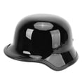 thumbnail image 3 of Medio casco para montar al aire libre, casco unisex para motocicleta, casco deportivo con calavera con tiras reflectantes para hombres, mujeres y niños, negro brillante L, 3 of 8