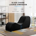 thumbnail image 3 of Puremind Curved Yoga Chair for Adults, Modern Chaise Lounge Indoor for Yoga,Dutch Velvet Yoga Chaise Lounge,Black, 3 of 8