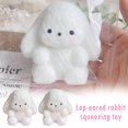 thumbnail image 2 of Kawaii Flocking Bunny Taba Squishy Stress Relief Decompression Toy Squeeze Plush Rabbit Anti, 2 of 8