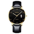 thumbnail image 3 of Resicozy Men Watch Quartz Waterproof Wristwatch with Leather Band Casual Simple Fashion Mens Watches Gift, 3 of 4