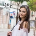 thumbnail image 2 of Motique Accessories Thin Headbands for Women Solid Plastic Satin 4 Pack - Blue Grey, 2 of 5