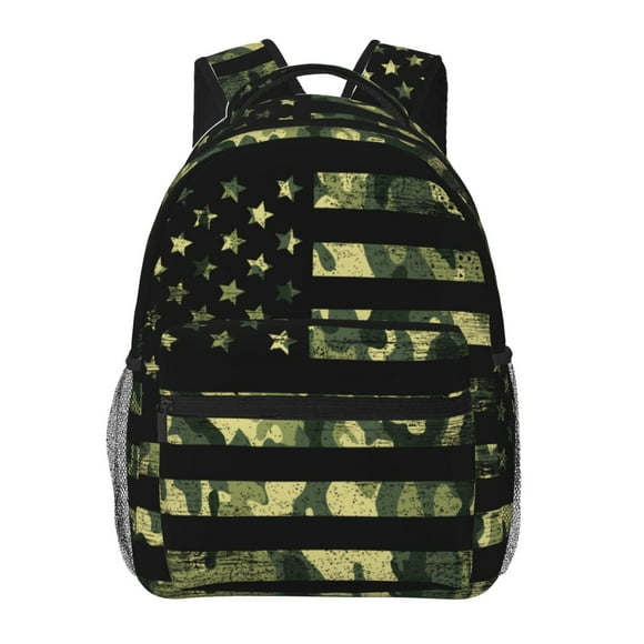 Vsdgher American Flag Camo for Laptop Backpack,Travel Backpack Outdoor Activities Bag Daypack for Travel Hiking Shopping & Daily-One Size