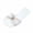 White, variant on Women's Straw Flat Sandals Summer Beach Cute Braided Square Toe Strappy Raffia Metal Slip On Slide Sandals White 7