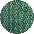 thumbnail image 1 of Ahgly Company Indoor Round Abstract Turquoise Blue Modern Area Rugs, 5' Round, 1 of 4