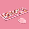 thumbnail image 2 of Wireless Keyboard and Mouse Combo with Colorful Retro Round Keys, Cute Aesthetic Design, Plug-and-Play 2.4G Connection, Quiet Typing for Office, Home, and Laptop Use, 2 of 12