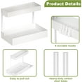 thumbnail image 5 of Under Sink Organizers and Storage, L-Shape Kitchen Bathroom Organization, 2-Tier Sliding Storage Under Bathroom Kitchen Sink Cabinet Organizer Shelf Pull Out 2 Pack (White), 5 of 5