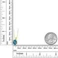 thumbnail image 2 of Gem Stone King 14K Yellow Gold London Blue Topaz Solitaire Pendant Necklace for Women | 3.00 Cttw | Gemstone November Birthstone | Oval 10X8MM | with 18 inch Silver Chain, 2 of 4